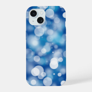 Blue Bokeh Party Lights iPhone 15 Case