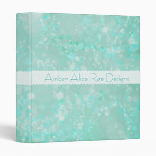 Blue Bokeh Personalized Portfolio Binder