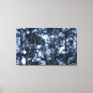 Blue Bokeh Wrapped Canvas