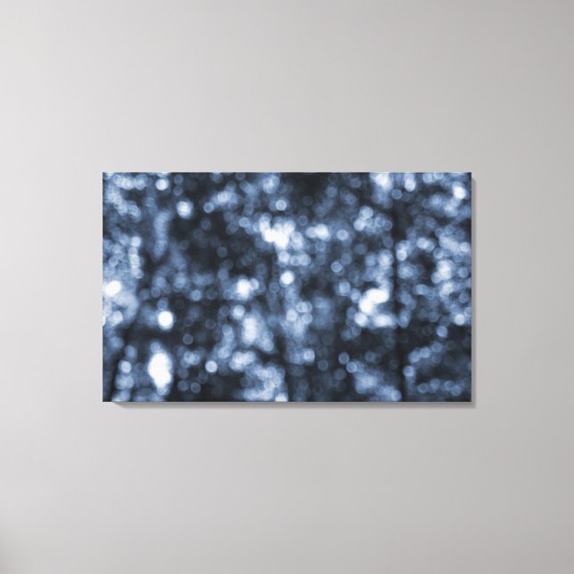 Blue Bokeh Wrapped Canvas (Front)