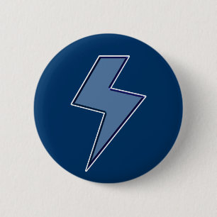 Blue Bolt 2 Inch Round Button