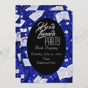 Blue Book Launch Party Invitation