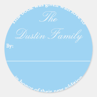 Blue Book Plate Classic Round Sticker