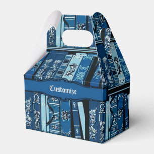 Blue Book Shelves Vintage Books Gable Favor Box