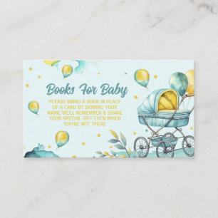 Blue Books for Baby - Baby Shower Book Request Enclosure Card