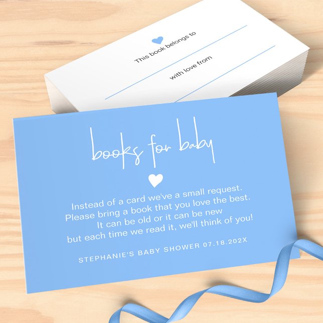Blue Books For Baby Ticket For Baby Boy Shower Card (Creator Uploaded)