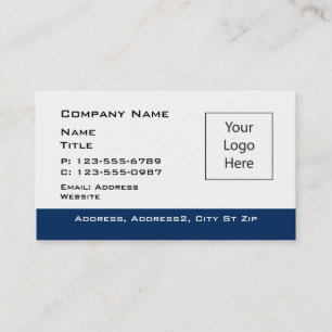 Blue Border editable Business Card