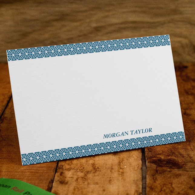 Blue Borders Personalized Note Cards (Creator Uploaded)