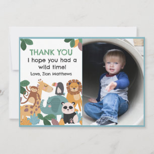 Blue Born Two Be Wild Flat Thank You Card