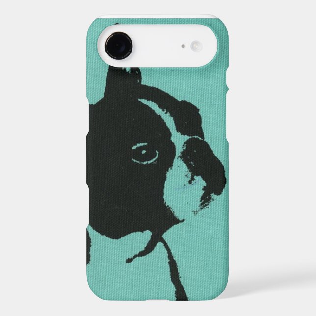 Blue Boston Terrier Phone Case (Back)