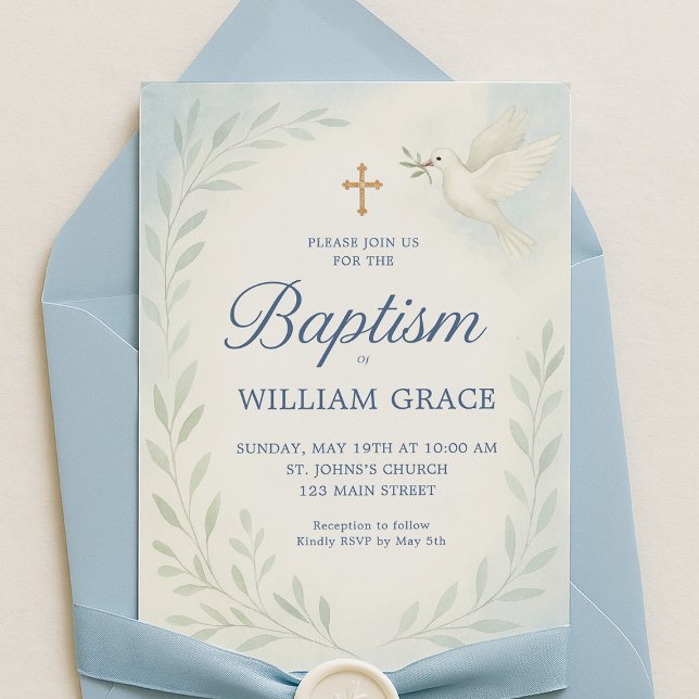 Blue Botanical Baptism Invitation with Dove  (blue-baptism-invitation-envelope-flatlay-boy-botanical-william.png)