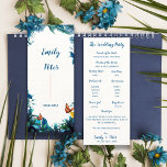 Blue Botanical Butterfly Wedding Program Card<br><div class="desc">Blue Green Botanical Butterfly Wedding Program Card . Guide your guests through your ceremony in style with this Blue Green Botanical Butterfly Wedding Program Card. Adorned with lush watercolor leaves, greenery, and delicate butterflies, this elegant design perfectly complements a botanical, garden, or outdoor wedding theme. The sophisticated blue-green color palette...</div>
