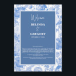 Blue Botanical Florals Wedding Itinerary Program<br><div class="desc">This design features beautiful blue illustrations of vintage botanical garden flowers. The wedding text is framed with a matching blue frame. This blue floral design creates an elegant rustic floral country garden feel. Elegant wedding itinerary program design with modern elements. Matching wedding invitations and other stationery items are also available....</div>