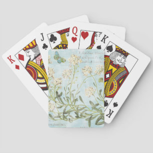Blue Botanical Playing Cards