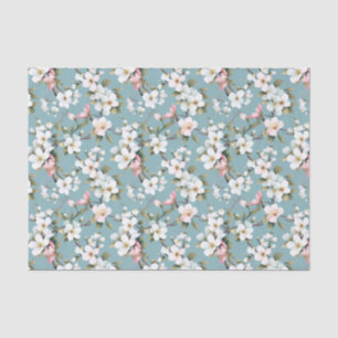 Blue Botanical Spring Dogwood Tissue Paper