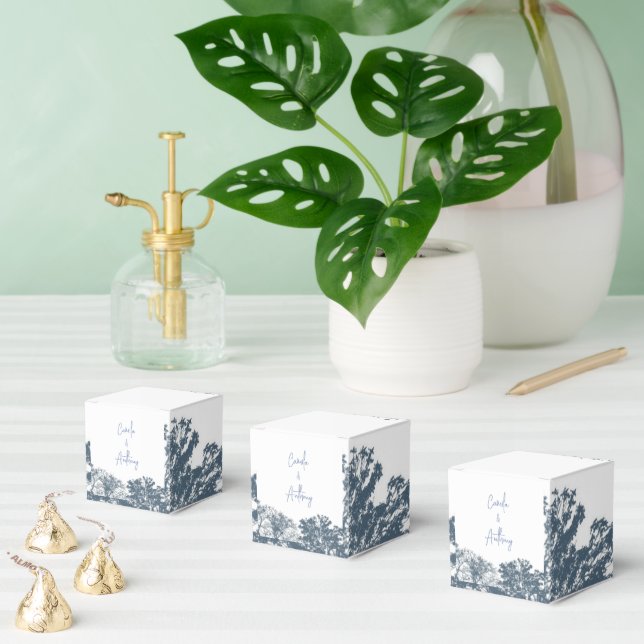 Blue Bottom Trees Boho Wedding Favor Box (Multiple)