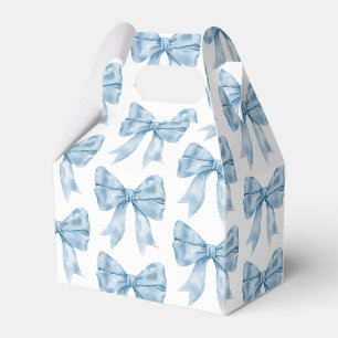 Blue Bow Baby Shower Favor Box