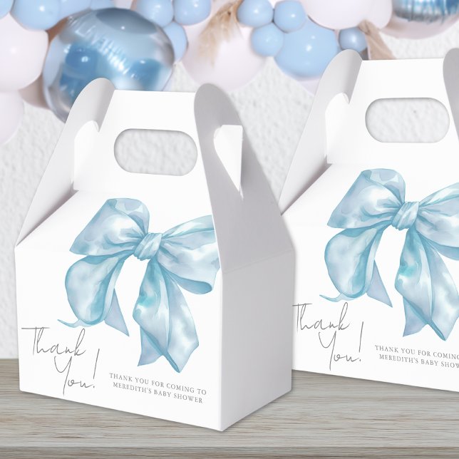 Blue Bow Boy Baby Shower Favor Box (Blue Bow Boy Baby Shower Favor Boxes)