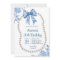 Blue Bow Chinoiserie Pearls Women Birthday
