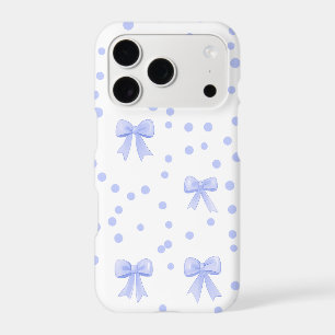 Blue Bow Dot iPhone Case Cute Coquette