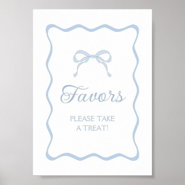 Blue Bow Favour Poster (Front)