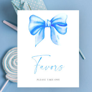 Blue bow - Favours Poster