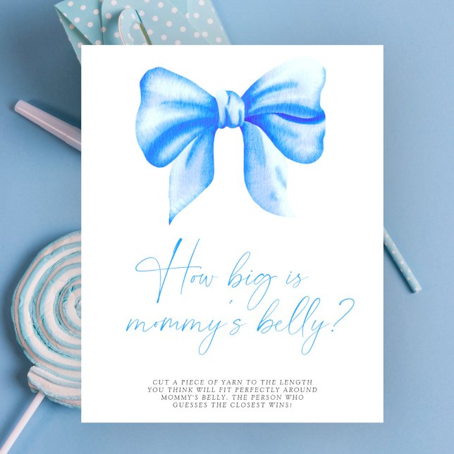 Blue bow - how big is mommy's belly game  poster (Creator Uploaded)