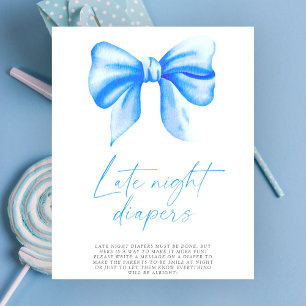 Blue bow - Late night diapers game Poster