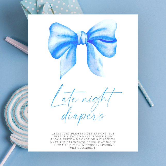 Blue bow - Late night diapers game Poster (Creator Uploaded)