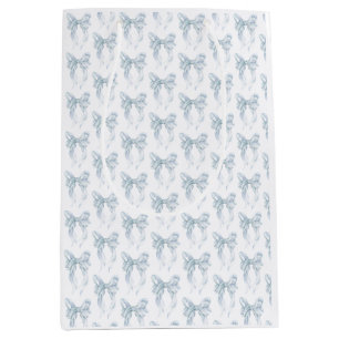 Blue Bow Medium Gift Bag