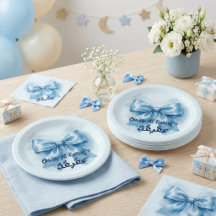 blue bow muslim baby boy aqeeqah