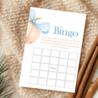 Blue Bow Orange Pumpkin Bingo Game