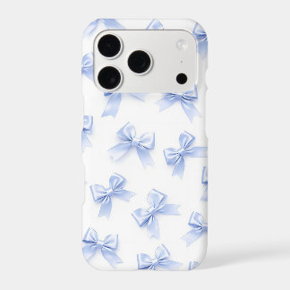 Blue Bow Pattern iPhone Case | Cute Coquette