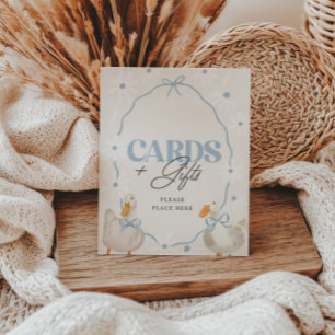 Blue Bow Silly Goose Coquette Cards & Gifts Sign