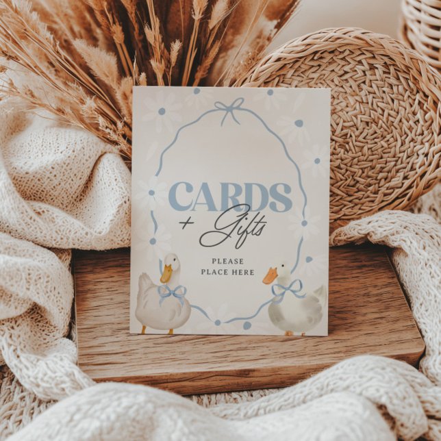 Blue Bow Silly Goose Coquette Cards & Gifts Sign (Creator Uploaded)