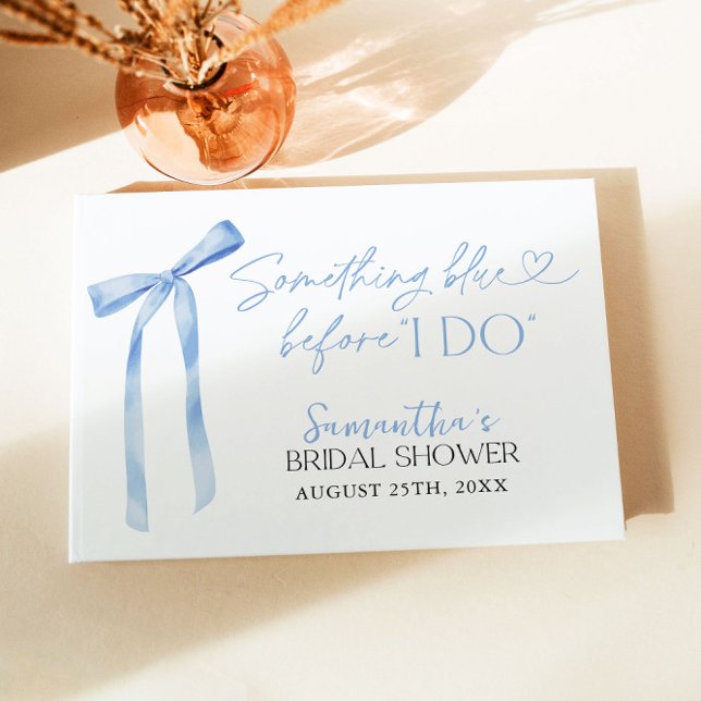Blue Bow Something Blue Before I DO Bridal Shower Napkin (Creator Uploaded)