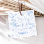 Blue Bow Sweet 16th Birthday Party Square Favour Tags<br><div class="desc">Thank your guests with these cute Coquette favour tags,  the perfect addition to your party giveaways. Customizable and easy to print,  they’ll add a heartfelt detail to your celebration.

111BD C</div>