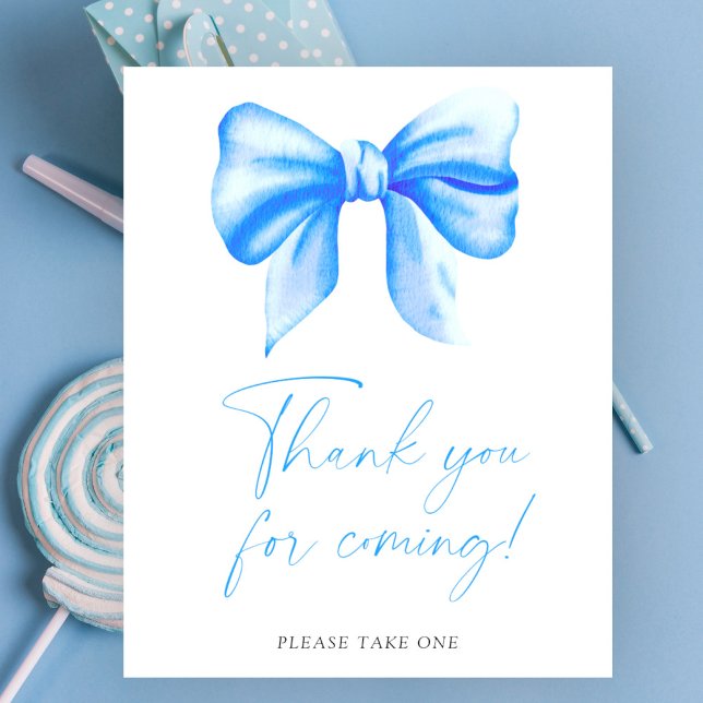 Blue bow - Thank you for coming Poster (Creator Uploaded)