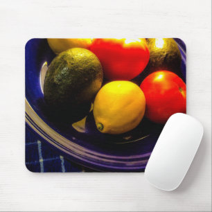 Blue Bowl of Fruit Mousepad