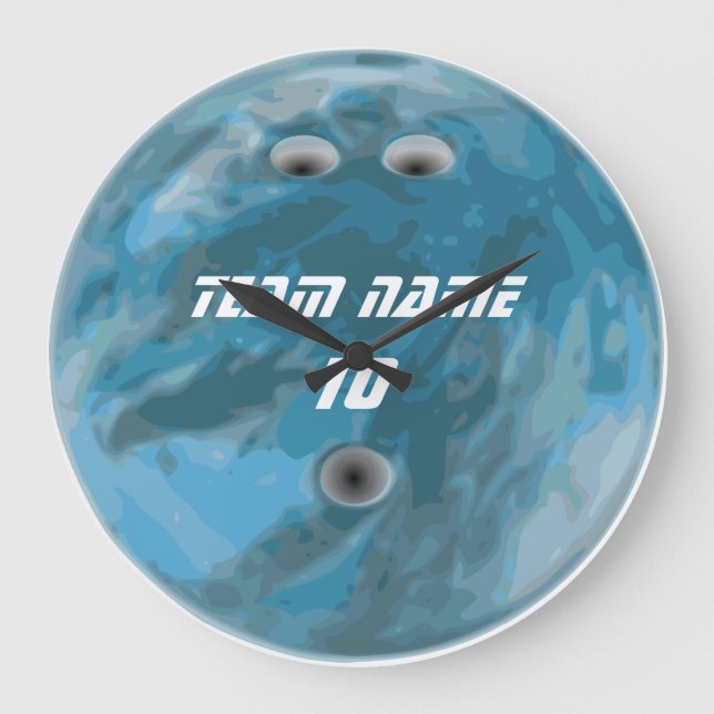 Blue bowling ball clock (Front)