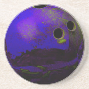 Blue Bowling Ball Customize It Coaster