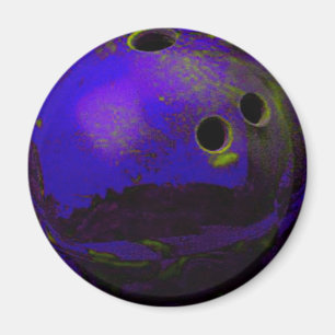 Blue Bowling Ball Customize It Magnet