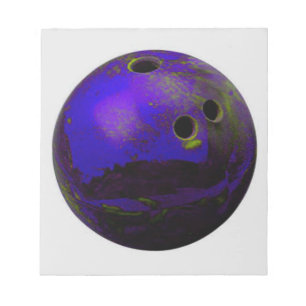 Blue Bowling Ball Customize It Notepad