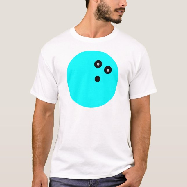 Blue Bowling Ball T-Shirt (Front)