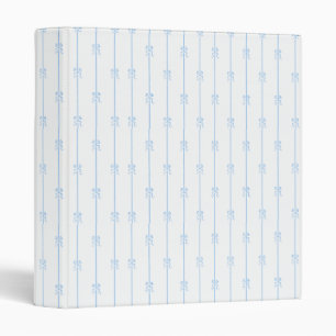 Blue Bows and Stripes Binder