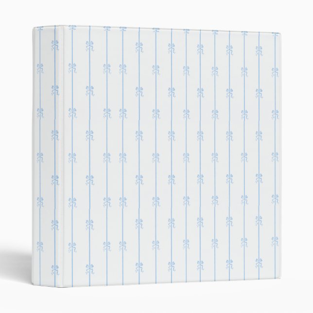 Blue Bows and Stripes Binder (Front/Spine)