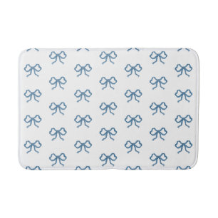 Blue Bows  Bath Mat