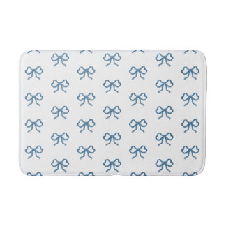 Blue Bows Bath Mat