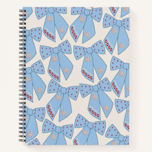 Blue Bows Coquette Notebook