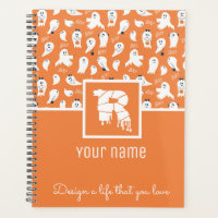 BLUE BOWS R MONOGRAM PLANNER
